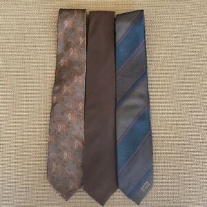 Vintage Men's Ties Bundle Set of 3